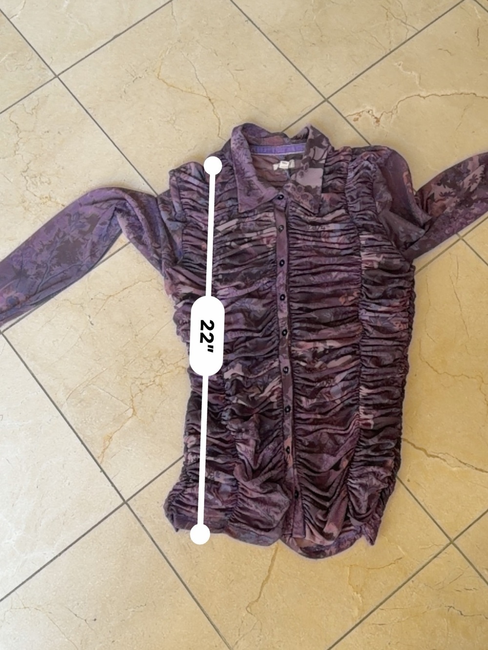 Anthropologie Pilcro Adore Ruched Button Down Top - Picture 8 of 11